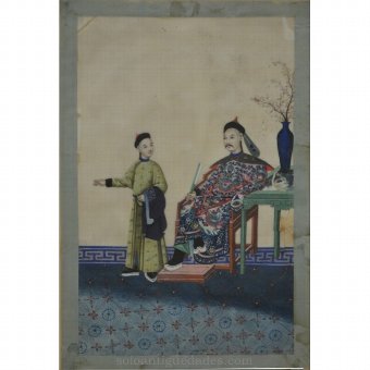 Antique Watercolor oriental style
