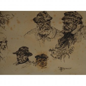 Antique Study Chinese ink sketches