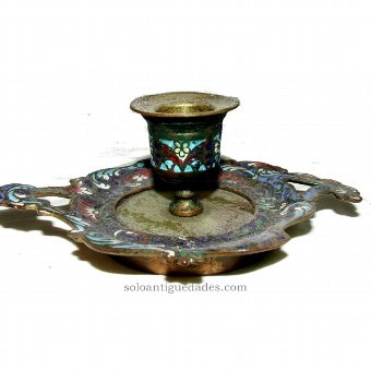 Antique Candlestick decorated with plant motifs