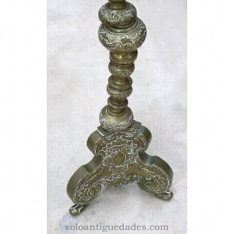 Antique Candle decorated with reliefs