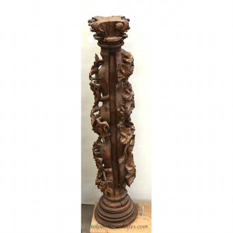 Antique Solomonic Column with bunches of grapes