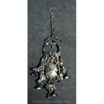 Antique Silver Rattle figure of the Virgin Mary
