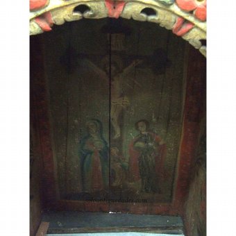 Antique Niche with Calvary scene