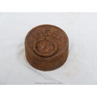 Antique Iron weight with cylindrical
