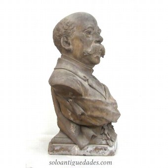 Antique Male bust signed by P.Colom