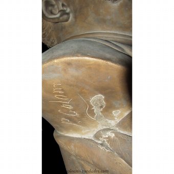 Antique Male bust signed by P.Colom