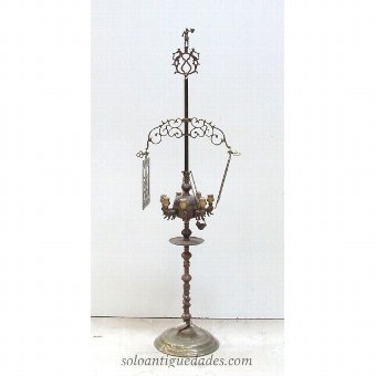Antique Empire style oil lamp