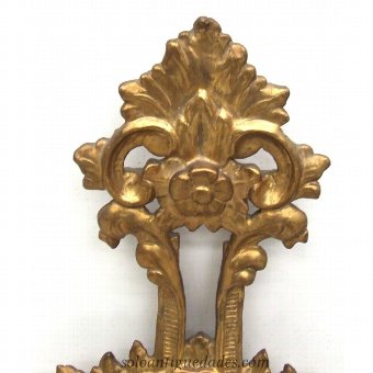 Antique Rococo Cornucopia central mirror sinuous profile
