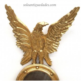 Antique Cornucopia neoclassical imperial eagle representing the forelock