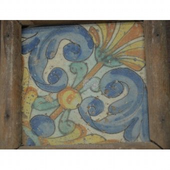 Antique Ceramic tile with geometric