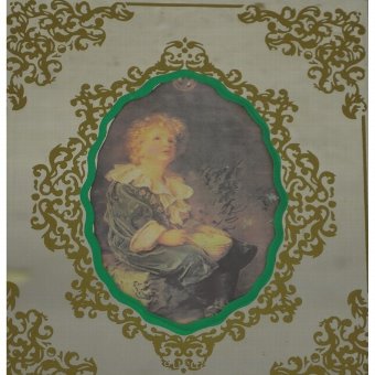 Antique Painting on glass depicting child