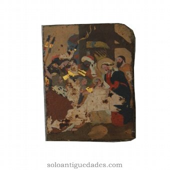 Antique Painting on glass baroque aesthetic