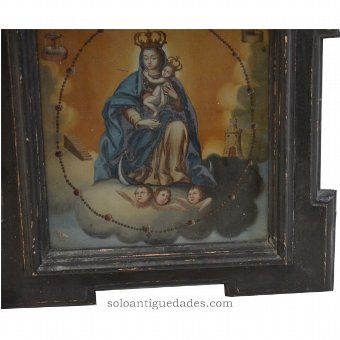 Antique Painting on glass colonial