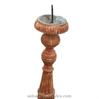 Antique Candle 70 cm timber