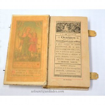 Antique Prayer Book "TO ATTEND THE HOLY SACRIFICE OF THE MASS"