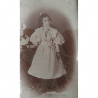 Antique Picture of girl with doll