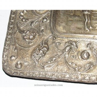 Antique Tray with genre scene