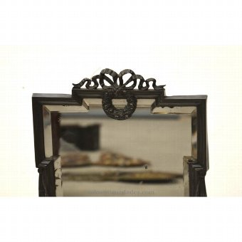Antique Vanity mirror with metal frame straight profiles
