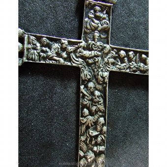Antique Engraved silver Latin Cross