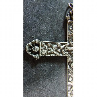 Antique Engraved silver Latin Cross