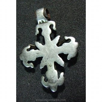 Antique Silver Cross fleurdelis