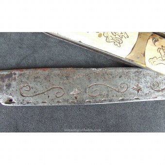 Antique Knife with brass finials