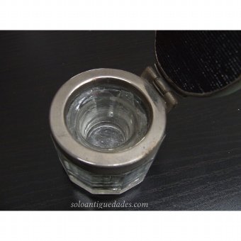 Antique Glass Inkwell