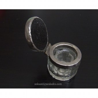 Antique Glass Inkwell