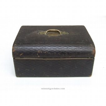 Antique Wooden desk box furred