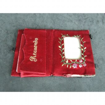 Antique Dance card with fabric covers