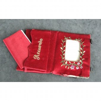Antique Dance card with fabric covers