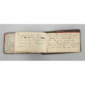 Antique Agenda with floral fabric lined cap