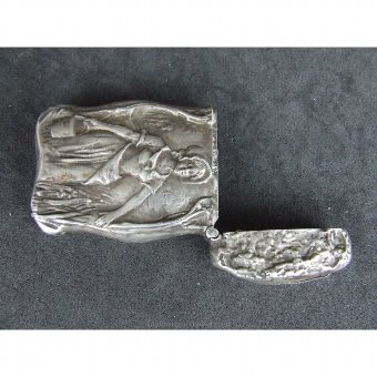 Antique Matchbox with figure in relief