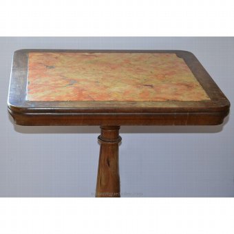 Antique Pedestal table with marble top