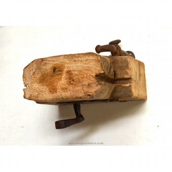 Antique Lock formed by two pieces of wood