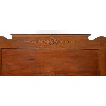 Antique Wood headboard decorated with inlay