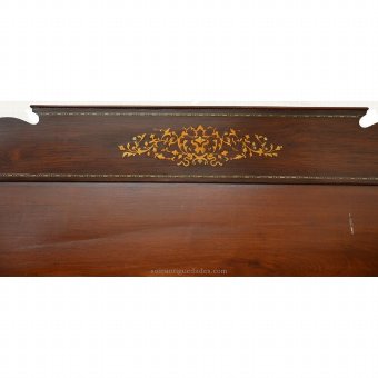 Antique Wood headboard decorated with plant