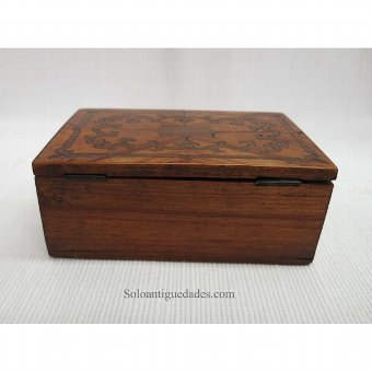 Antique Rosewood box collection with geometric