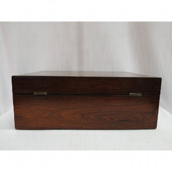 Antique Rosewood collection box with inscription "GCB"