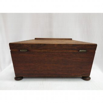 Antique Antigua rosewood tea box