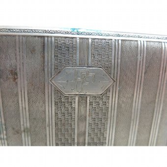 Antique Metal cigarette case with initials