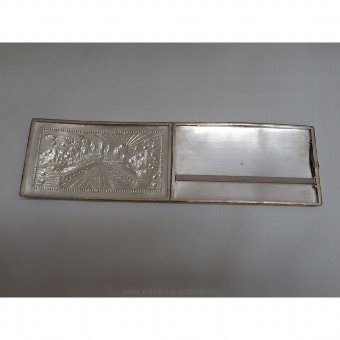 Antique Silver plated cigarette case