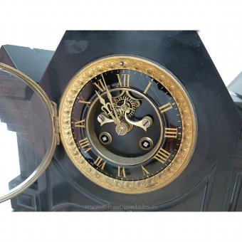 Antique Table Clock with architectural decoration