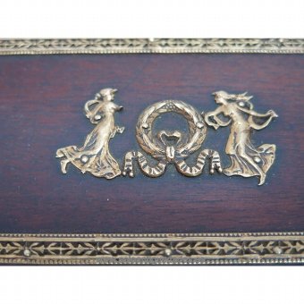 Antique Old jewelry box decorated with sphinxes