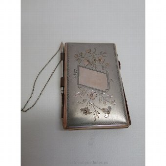 Antique Agenda silver with engraved flowers