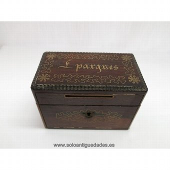 Antique Collection box with inscription "L.Pargues"