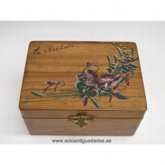 Antique Collection box with inscription "La Rochelle"