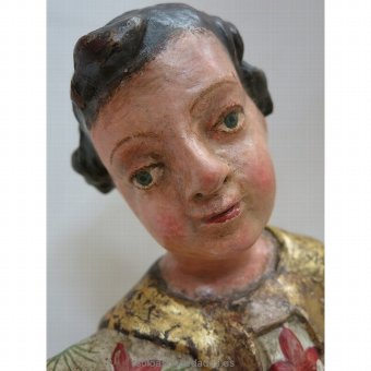 Antique Polychrome wood figure