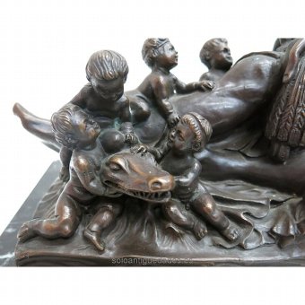 Antique Bronze sculpture reproduction of Allegory of the Nile
