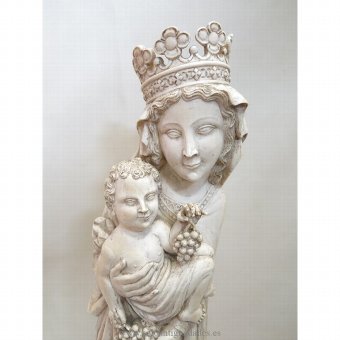 Antique German Sculpture of the Virgin of the Grapes